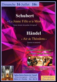 Affiche du concert Quatuor Musica Sconosciuta et Djedjiga Boukeroui