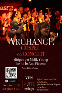 Concert Archange Gospel invite Jo Ann Pickens