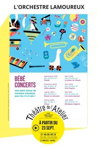 Affiche Bébé concerts - Théâtre de l'Atelier