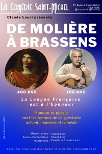 Affiche De Molière à Brassens - Comédie Saint-Michel