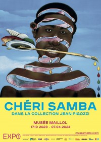 Affiche de l'exposition "Chéri Samba, dans la collection Jean Pigozzi " au Musée Maillol