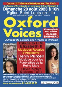 Oxford Voices et Quintette de cuivres des quatre vents et timbales en concert