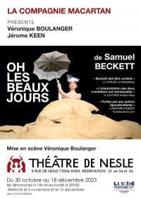 Affiche Oh ! Les Beaux Jours - Théâtre de Nesle