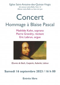 Hommage à Blaise Pascal - Affiche