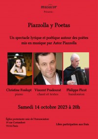 Piazzolla y poetas - Affiche