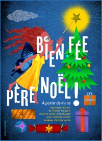 Affiche Bien fée Père Noël - Aktéon Théâtre