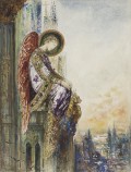 Gustave Moreau, Ange voyageur, Graphite, aquarelle, gouache sur papier vélin à grain, 31 × 24 cm, Paris, musée Gustave Moreau, Cat. 441