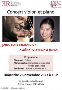 Jean Estournet et Shiho Narushima en concert