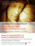 Bach : Oratorio de Noël - Affciche