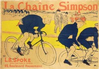 Henri de Toulouse-Lautrec (1864-1901) et Chaix Imp. (atelier Chéret ?)
La Chaîne Simpson
1896
Chromolithographie
86,5 x 112,5 cm
Nice, musée national du Sport

