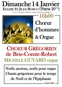 Le Chœur grégorien de Brie-Comte-Robert et Michèle Guyard en concert