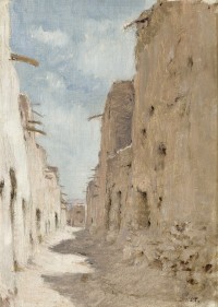 Etienne Dinet, Une rue à Laghouat, Algérie, 1887