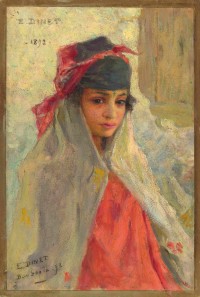 Etienne Dinet (1861-1929)
Jeune fille de Bou-Saâda, Algérie, 1892
Huile sur carton
Paris, musée d'Orsay
