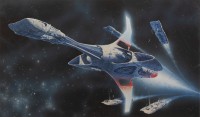 James Cameron, Kosmos Kindred, 1984, 50,80 x 60,96 cm Acrylique sur papier, Avatar Alliance Foundation
