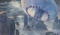 James Cameron, La planète Mesa de Xenogenesis, milieu des années 80, 54,61 x 73,66 cm, Acrylique sur toile, Avatar Alliance Foundation