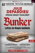 Affiche Bunker - Lettres de Magda Goebbels - Théâtre Tristan-Bernard