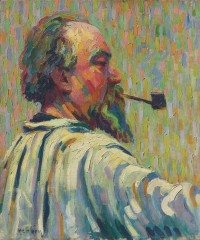 Auguste Herbin, Portrait du peintre Battaglia, 1906, huile sur toile, 55.5x46.5cm, collection particulière, Adagp, Paris 2023