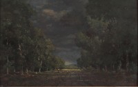 Théodore Rousseau, La campagne au lever du jour, 1859, huile sur carton, 33×61 cm.
Petit Palais, musée des Beaux-Arts de la Ville de Paris, France.
