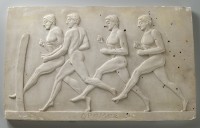Relief plâtre course à pied - Cf Amphore panathénaïque collection Callimanopoulos USA, EFA