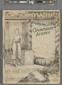 Émile Gilliéron. Couv. Album commémoratif Jeux Olympiques d’Athènes 1896. CIO 