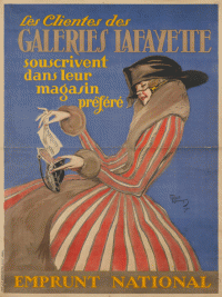 Jean-Gabriel Domergue
(1889-1962) —
Galeries Lafayette.
Emprunt national,
1920,
Affiche, lithographie
