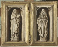 Entourage de Van Eyck, Dyptique avec saint Jean Baptiste et la Vierge à l'Enfant