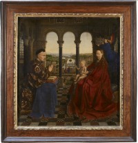 Jan van Eyck, La Vierge du chancelier Rolin AVANT restauration 