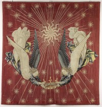 Dais dit de Charles VII: deux anges tenant une
couronne,
D’après Jacob de Littemont (?)
Vers 1430-1440,
Tapisserie, laine et soie,
OA 12281,
Paris, Musée du Louvre, département des objets
d’art
