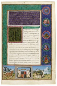 Aristote (384-322 av. J.-C.)
Ethica, traduction latine par Johannes Argyropulos, Florence, vers 1480 Enluminé par Francesco Rosselli
