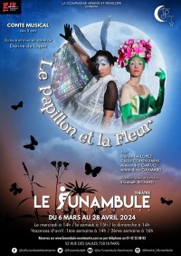 Affiche Le papillon et la fleur - Le Funambule Montmartre