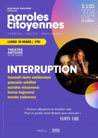 Affiche Interruption - Théâtre Antoine