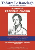 Affiche Hommage à Frédéric Chopin - Les femmes importantes de sa vie - Théâtre Ranelagh