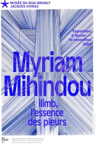 Affiche de l'exposition Myriam Mihindou Ilimb, L'essence des pleurs