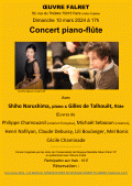 Shiho Narushima et Gilles de Talhouët en concert