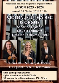 Claudia Leibovitz, Sandrine Lejosne et Liesbeth Schlumberger en concert