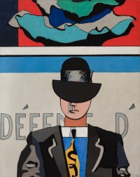  Jean Hélion,
Défense d’,
1943,
Huile sur toile,
101,8 x 81 cm,
Collection particulière, avec le Malingue S.A 