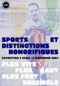 Affiche de l'exposition "Sports et distinctions honorifiques" au Musée de la Légion d'honneur et des ordres de chevalerie