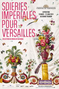 Affiche de l'exposition Soieries impériales pour Versailles, collection du Mobilier national au Grand Trianon