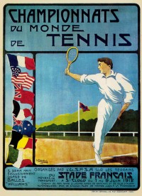 Championnats du monde de Tennis Organisés par l'U.S.F.S.A sur les terrains du Stade Français à St-Cloud du 1 au 9 juin 1912
Carte postale, éd. F. Nugeron, vers 1960-1969
Collection APC