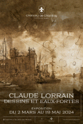Affiche de l'exposition Claude Lorrain, Dessins et eaux-fortes au Château de Chantilly
