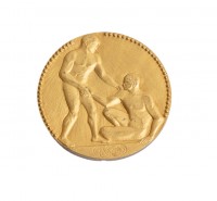Médaille d’or des Jeux de la VIIIe Olympiade, Paris (1924) remportée par Paavo Nurmi (Finlande)  Argent doré - André Rivaud Collection privée (Finlande) 