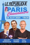 Affiche Paris Chansonniers - Théâtre Le République