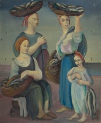 Amy Nimr,
Women and children with fish (Femmes et enfants aux poissons)
vers 1926