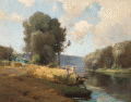 La Seine à Issy-les-Moulineaux, 1907,
Huile sur toile, 167,5 × 212 cm 