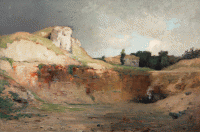 Vieille carrière, à Issy-les-Moulineaux, 1905,
Huile sur toile, 198 × 130 cm
