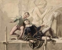 Joseph Felon, La mort de Jean Goujon, 1834,
Courtesy Galerie Chaptal, Paris