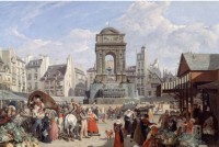 John James Chalon, Le Marché et la fontaine des Innocents, 1822