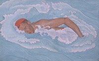 Augustin Rouart, Le Nageur, 1943.
Tempera sur toile, 19×33,5 cm.
Petit Palais, musée des Beaux-Arts de la Ville de Paris.
