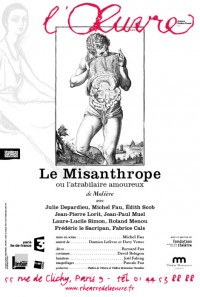 Le Misanthrope ou l'atrabilaire amoureux : Affiche au Théâtre de l'Oeuvre	