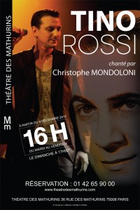 Tino Rossi chanté par Christophe Mondoloni au Théâtre des Mathurins